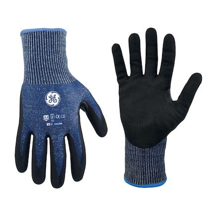 Ge Coated Gloves, Foam Nitrile, Blue, M 1 PR GG224MC